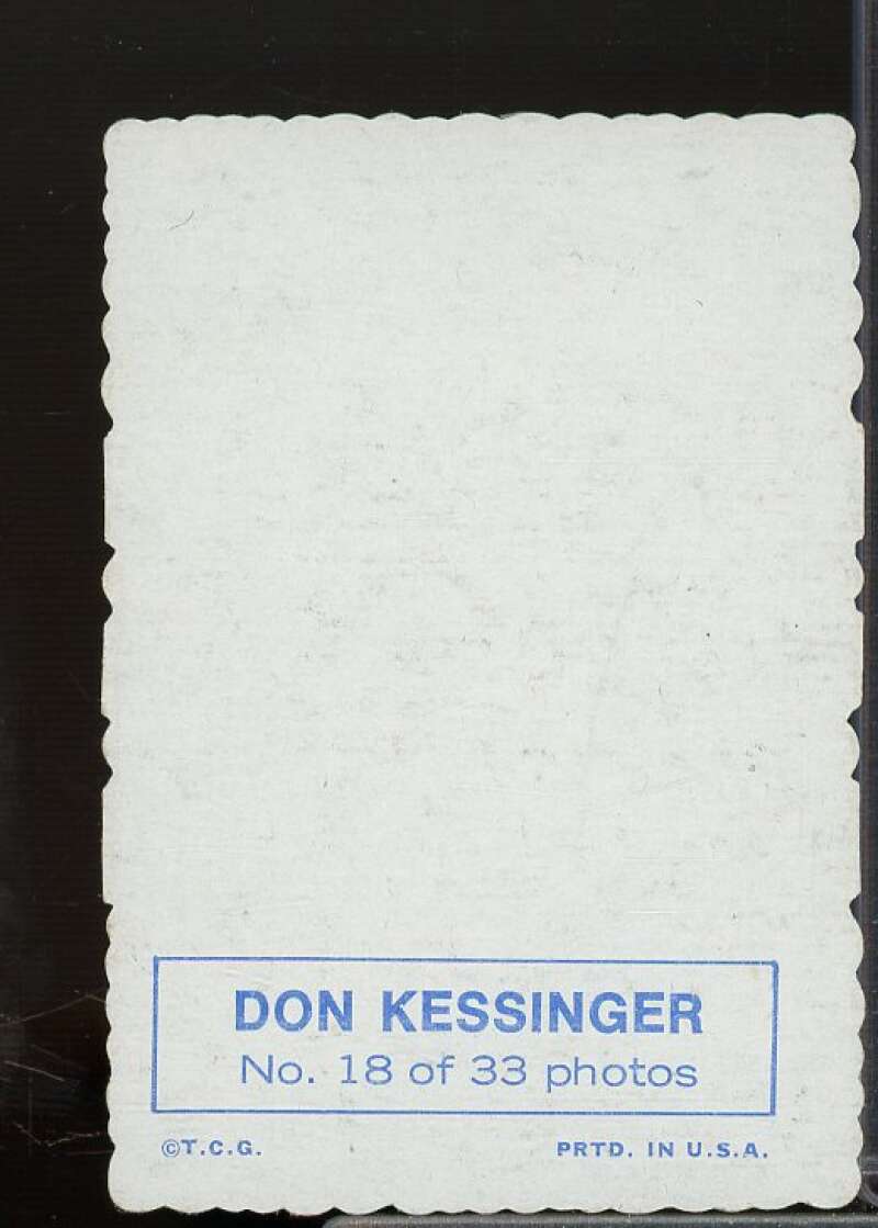 Don Kessinger Card 1969 Topps Deckle Edge #18  Image 2