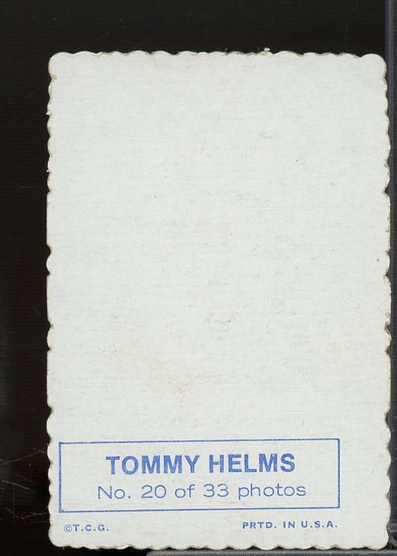 Tommy Helms Card 1969 Topps Deckle Edge #20  Image 2