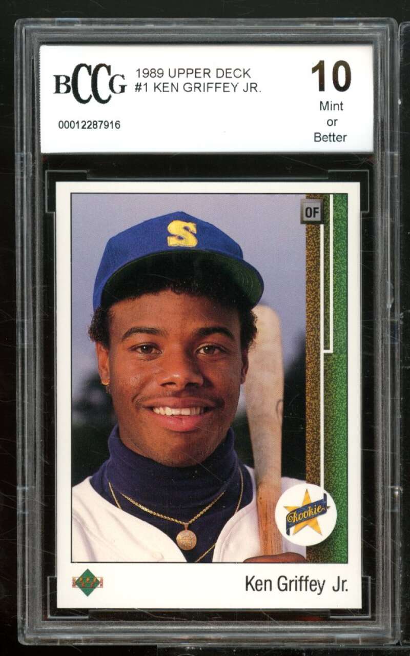 1989 Upper Deck #1 Ken Griffey Jr. Rookie Card BGS BCCG 10 Mint+ Image 1