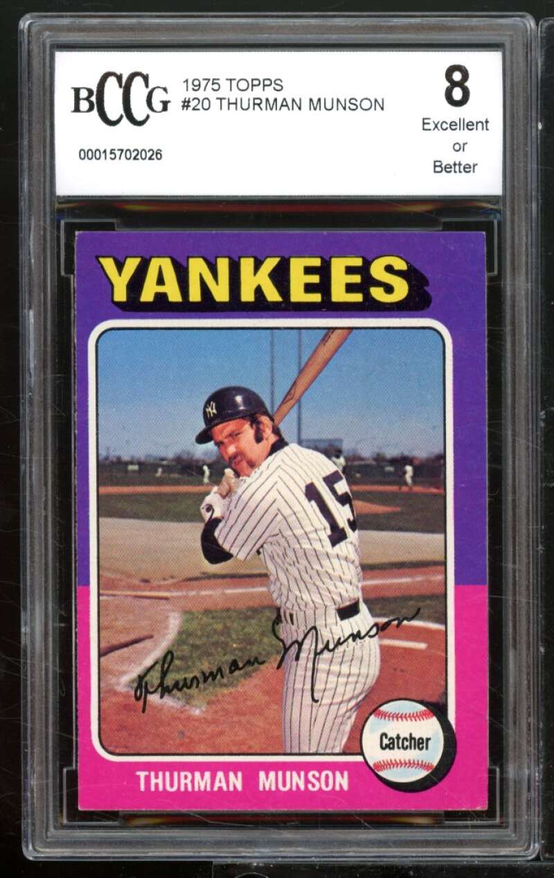 1975 Topps #20 Thurman Munson Card Image 1