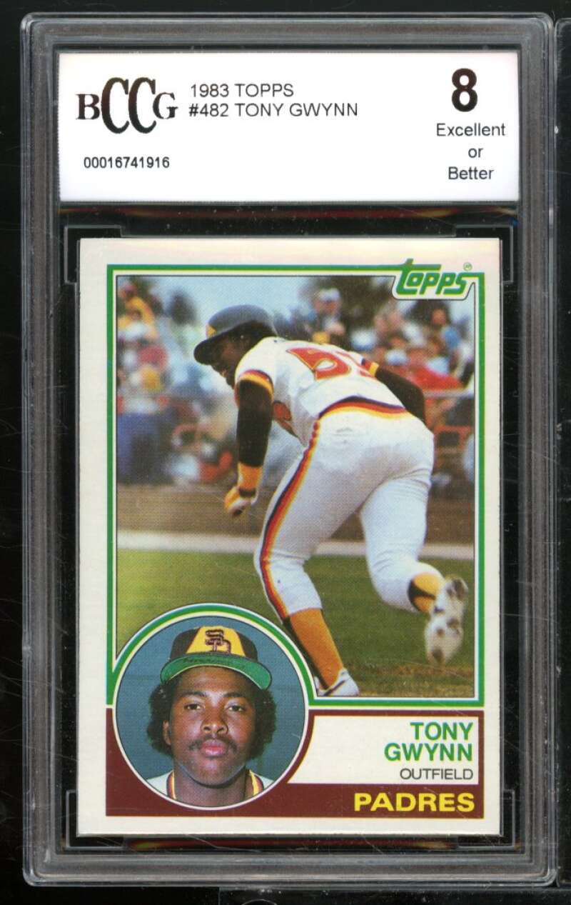 1983 Topps #482 Tony Gwynn Rookie Card BGS BCCG 8 Excellent+ Image 1