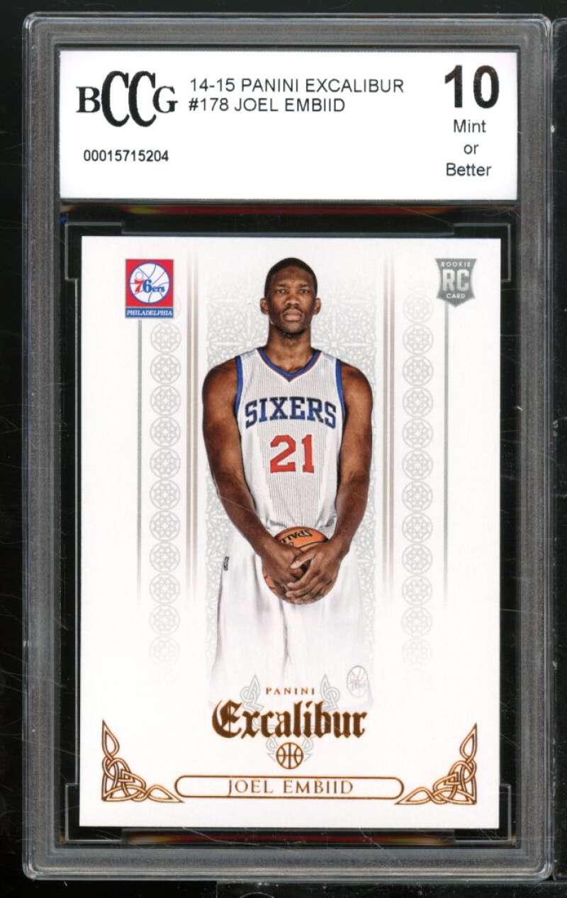 2014-15 Panini Excalibur #178 Joel Embiid Rookie Card BGS BCCG 10 Mint+ Image 1