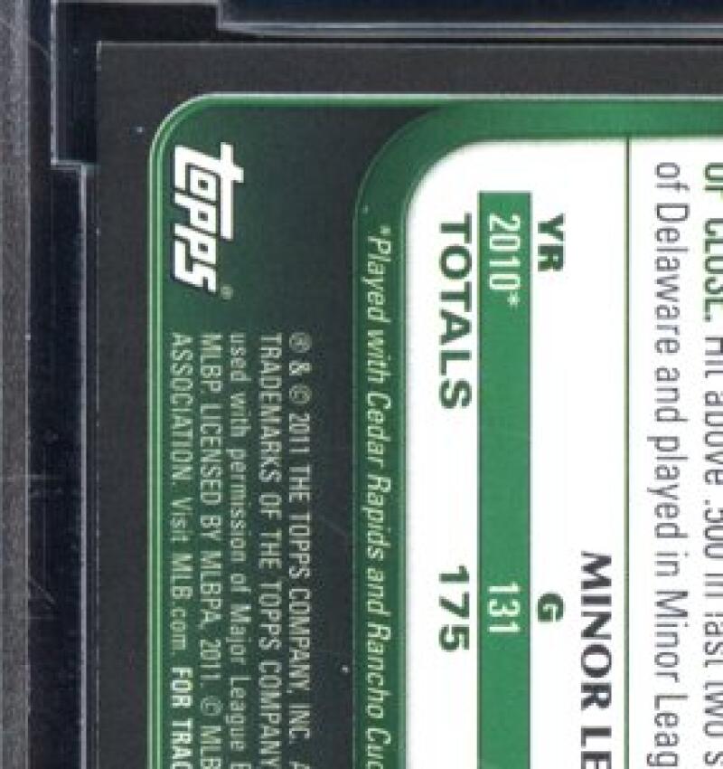 2011 Bowman Draft #101 Mike Trout Rookie Card BGS BCCG 10 Mint+ Image 7