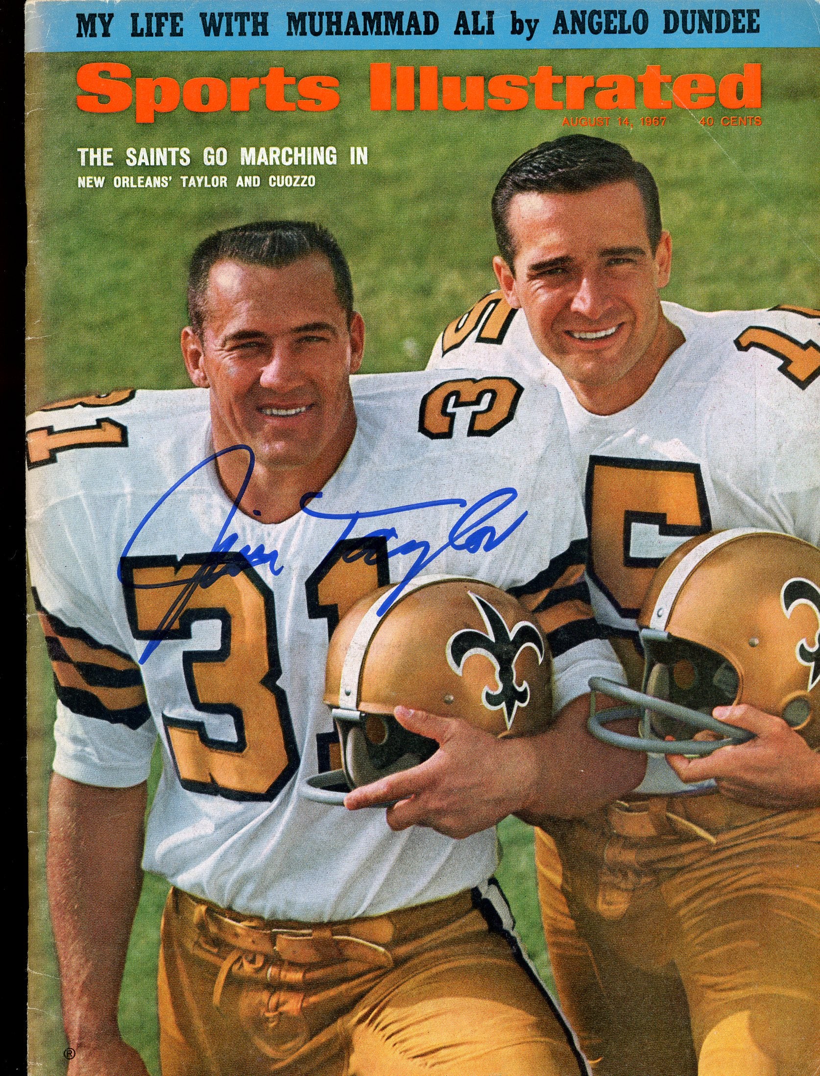 Jim Taylor Saints Autographed Signed 1967 Sports Illustrated JSA Authentic Image 1