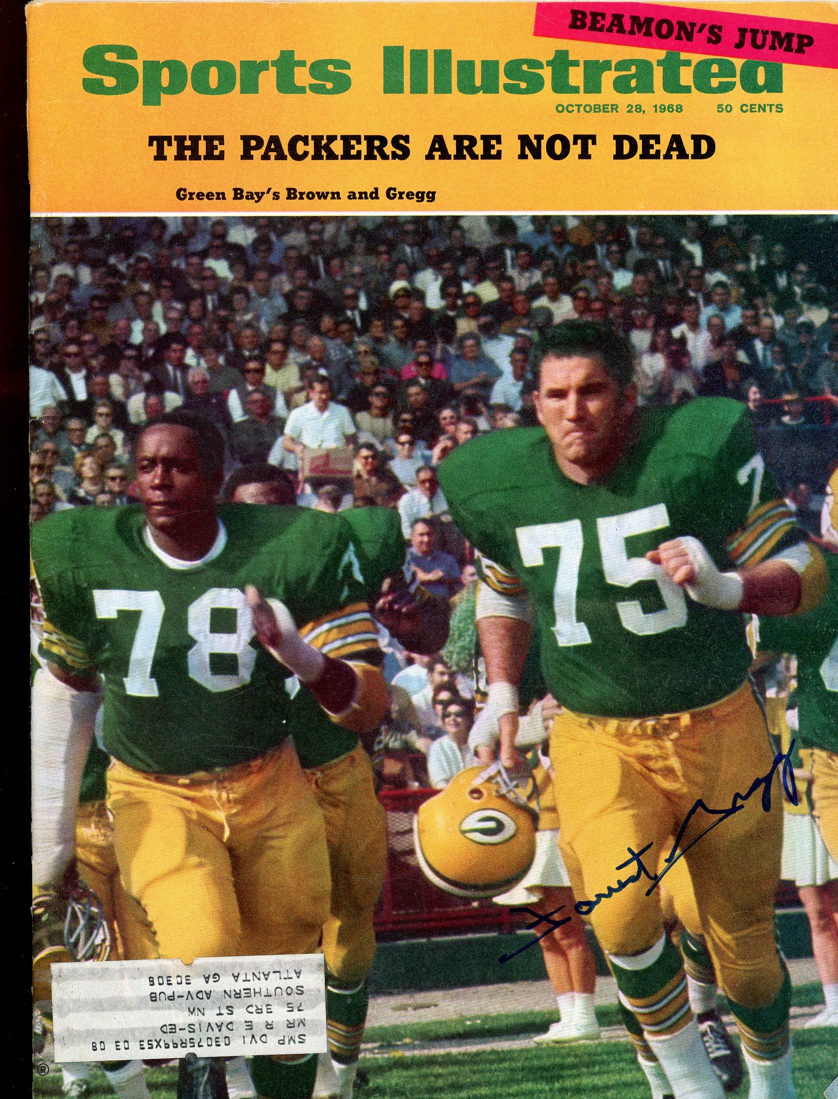 Forrest Gregg Packers Auto Signed 1968 Sports Illustrated JSA Authentic Image 1