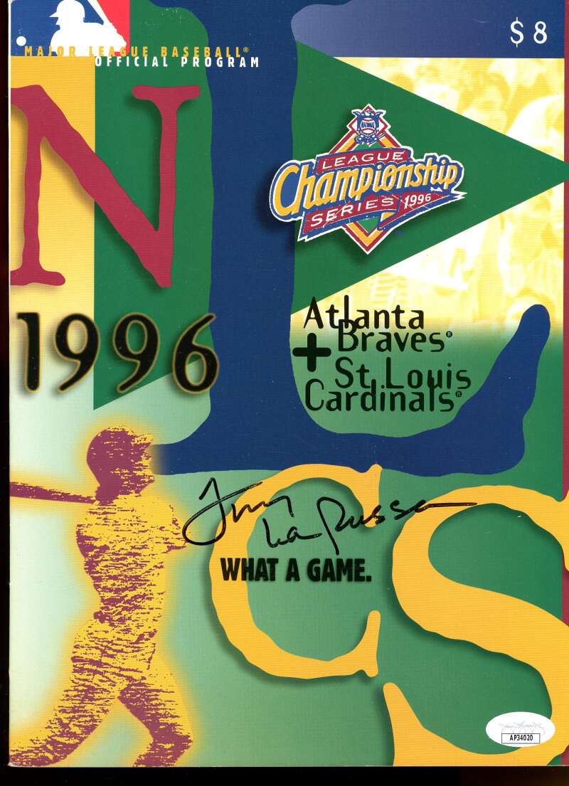 Tony La Russa Sports Illustratedinals Autographed Signed 1996 ALC Program JSA Authentic Image 1