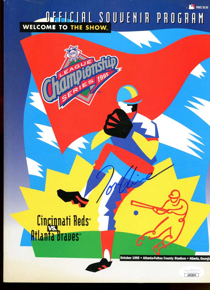 Tom Glavine Autographed Signed 1995 Braves Souvenir Program JSA Authentic Image 1