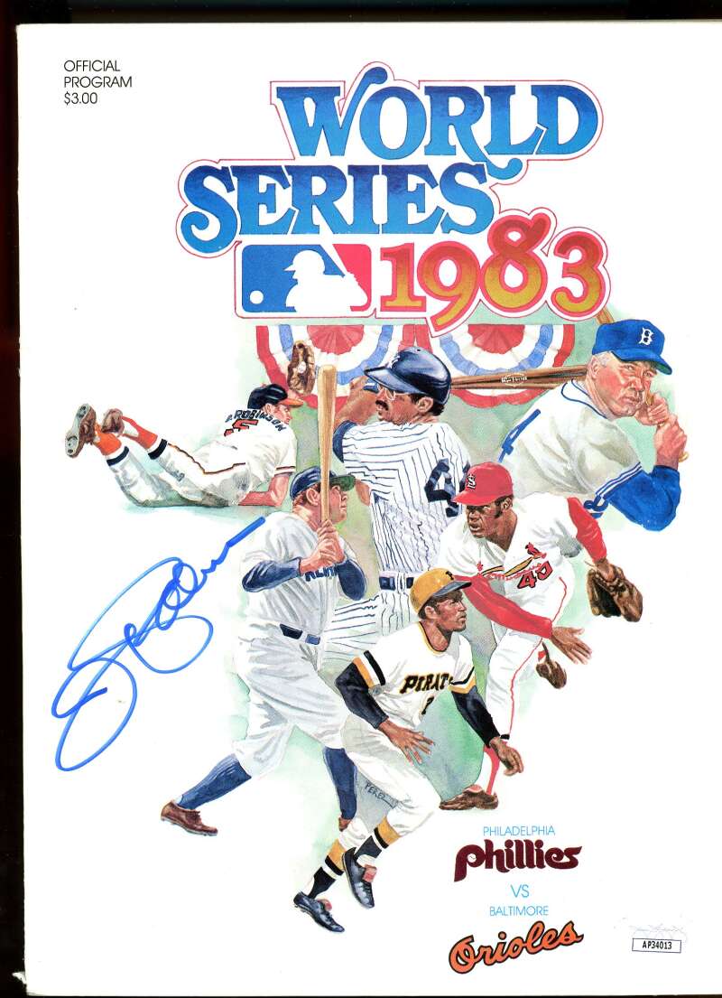 Jim Palmer Orioles Auto Signed 1983 World Series Program JSA Authentic Image 1