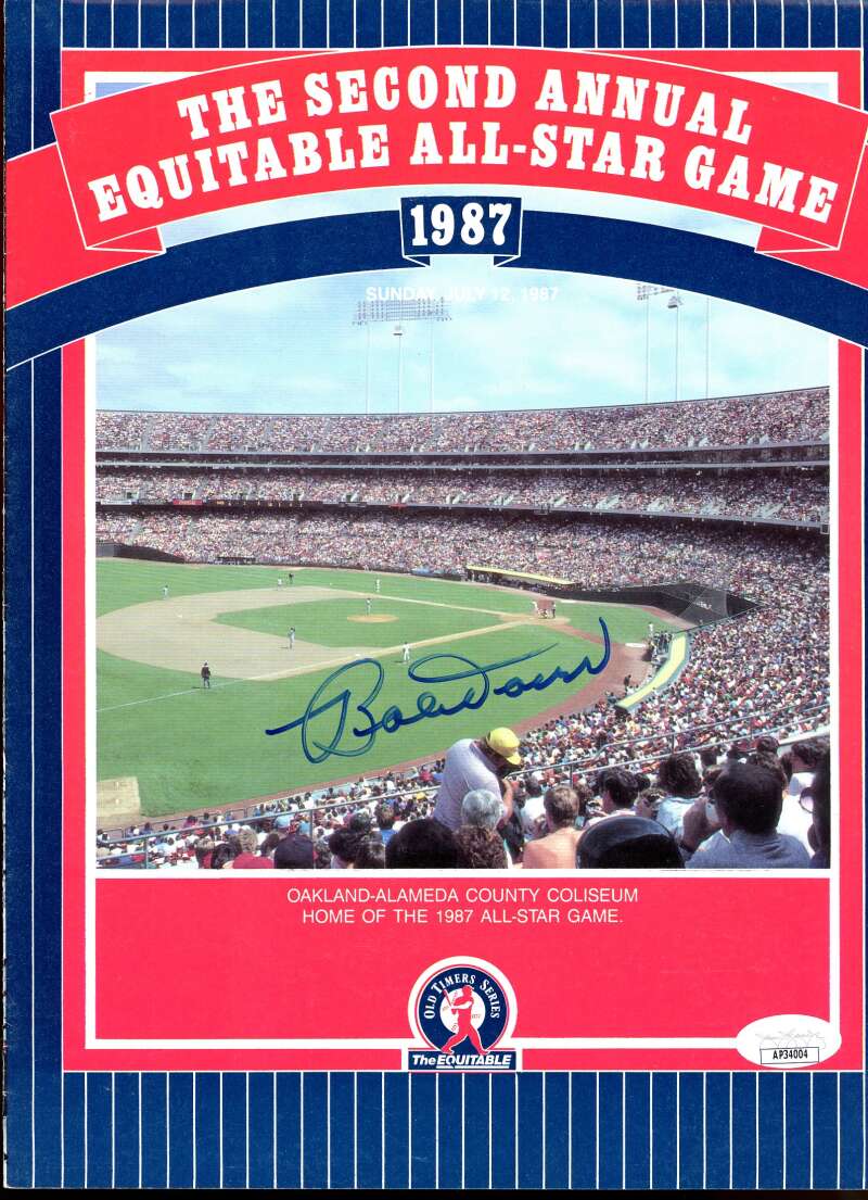 Bob Doerr Red Sox Autographed Signed 1987 All Star Poster JSA Authentic Image 1