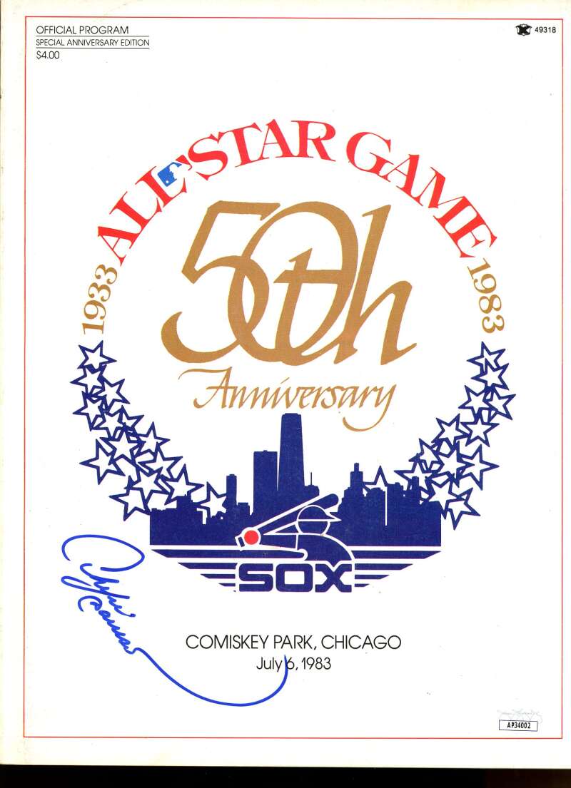 Andre Dawson Expos Autographed Signed 1983 All Star Program JSA Authentic Image 1