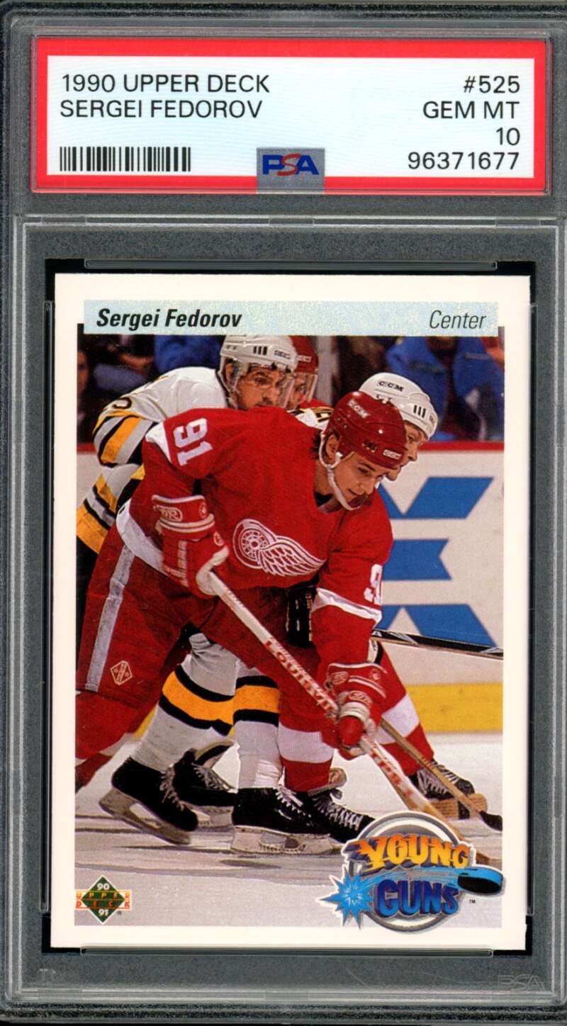 Sergei Fedorov Rookie Card 1990-91 Upper Deck #525 PSA 10 Image 1