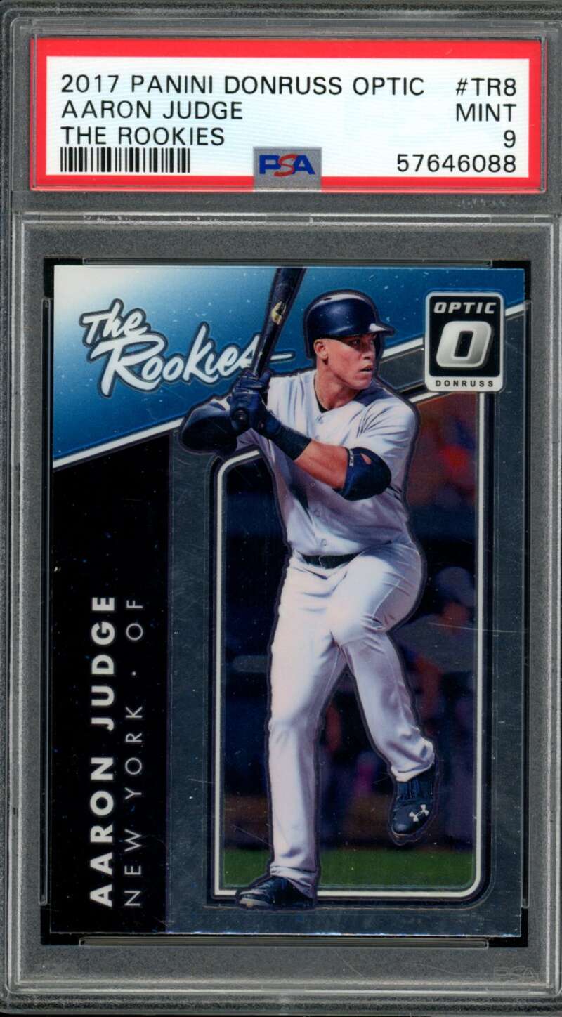 Aaron Judge Rookie Card 2017 Panini Donruss Optic The Rookies #TR8 PSA 9 Image 1