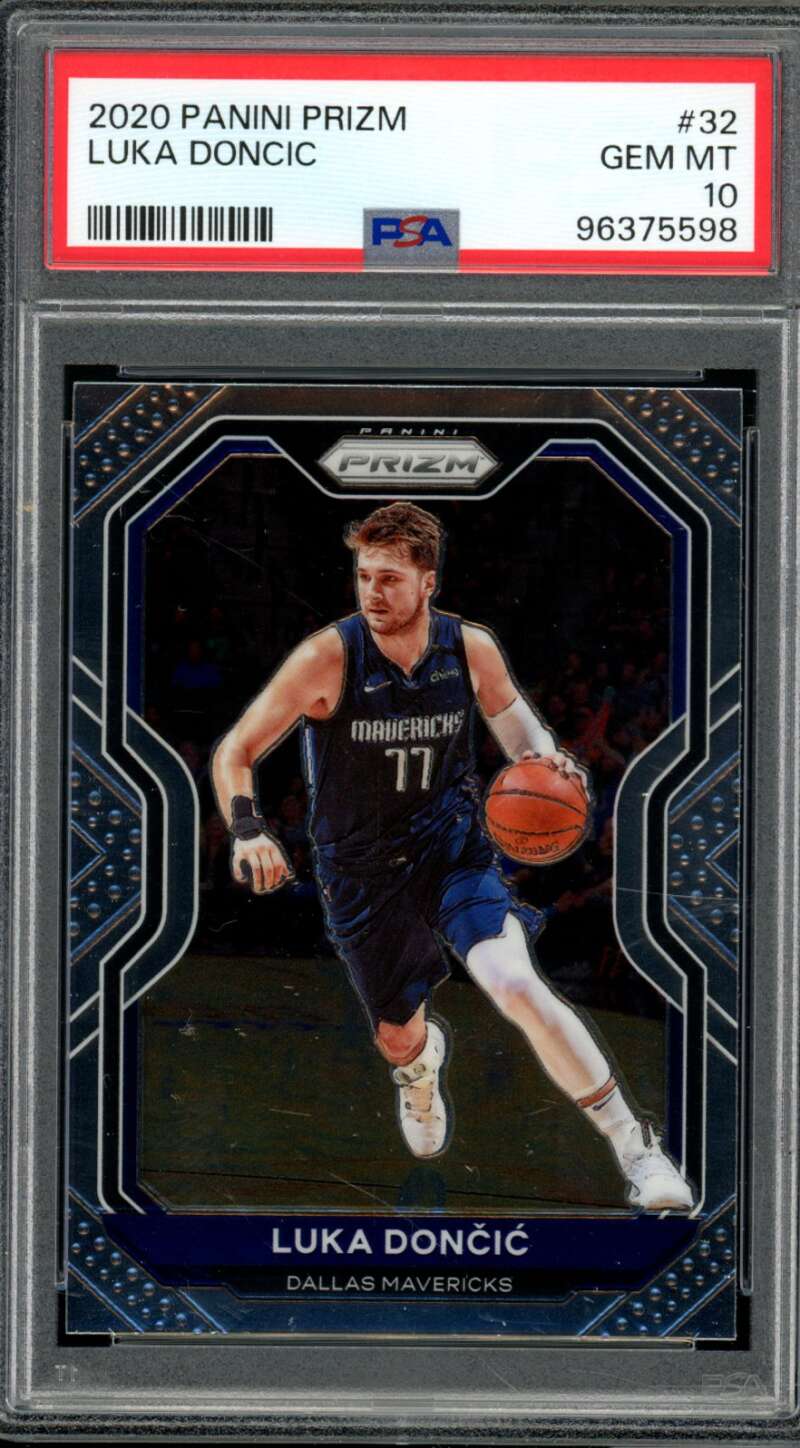 Luka Doncic Card 2020-21 Panini Prizm #32 PSA 10 Image 1