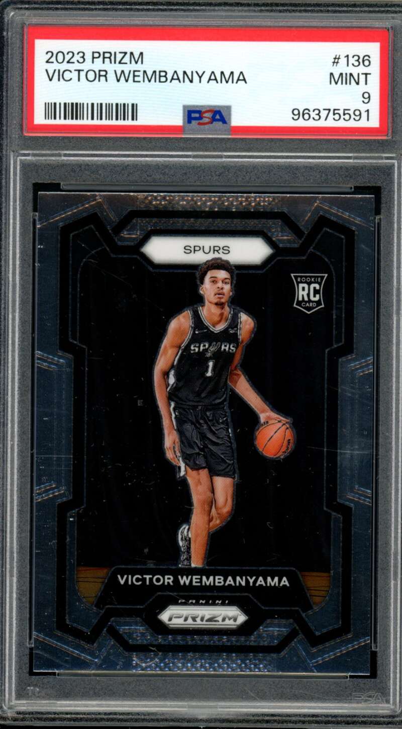 Victor Wembanyama Rookie Card 2023-24 Prizm #136 PSA 9 Image 1