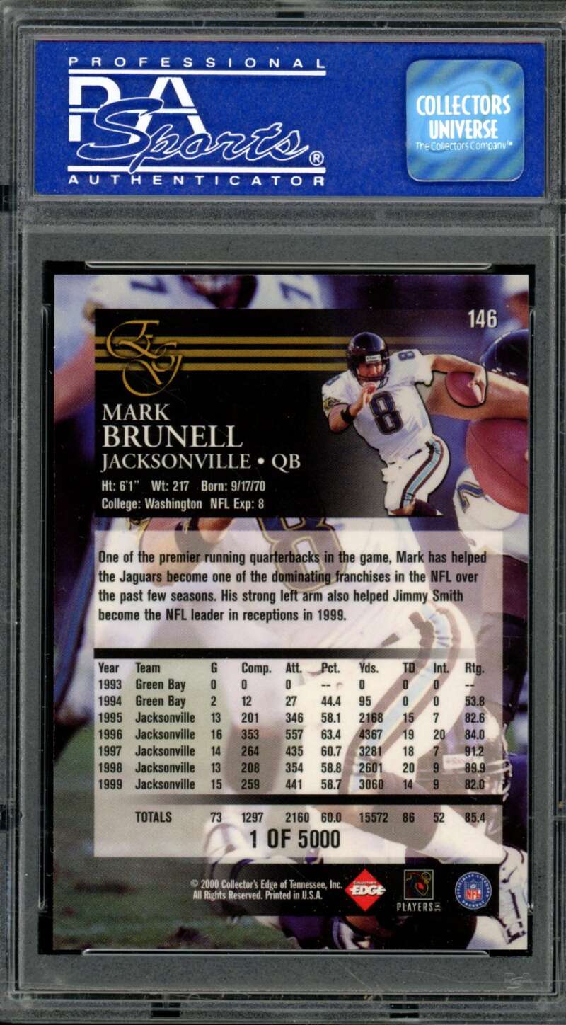 Mark Brunell Card 2000 Coll. Edge Graded Uncirculated #146 PSA 10 Image 2