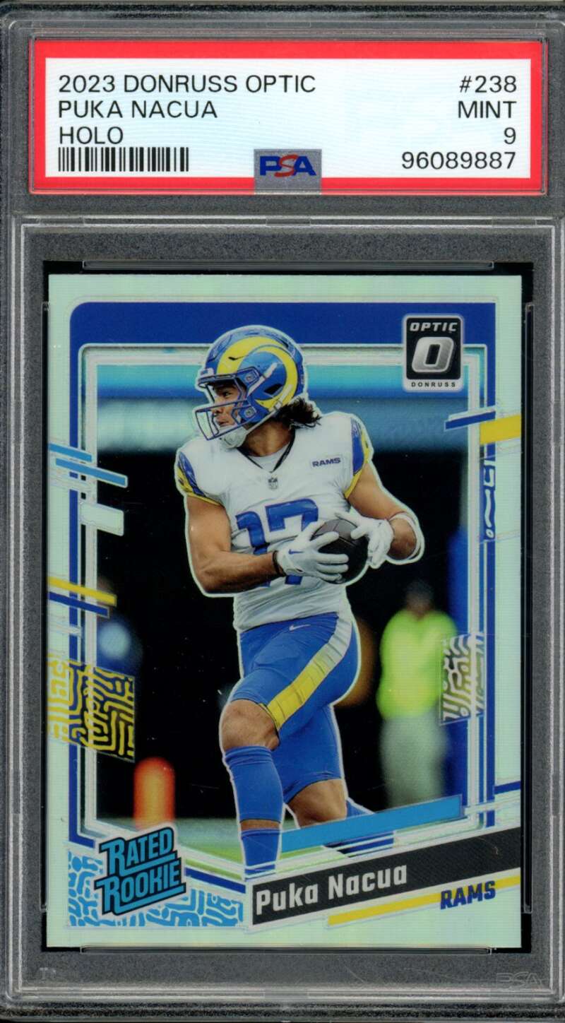 Puka Nacua Rookie Card 2023 Donruss Optic #238 PSA 9 Image 1