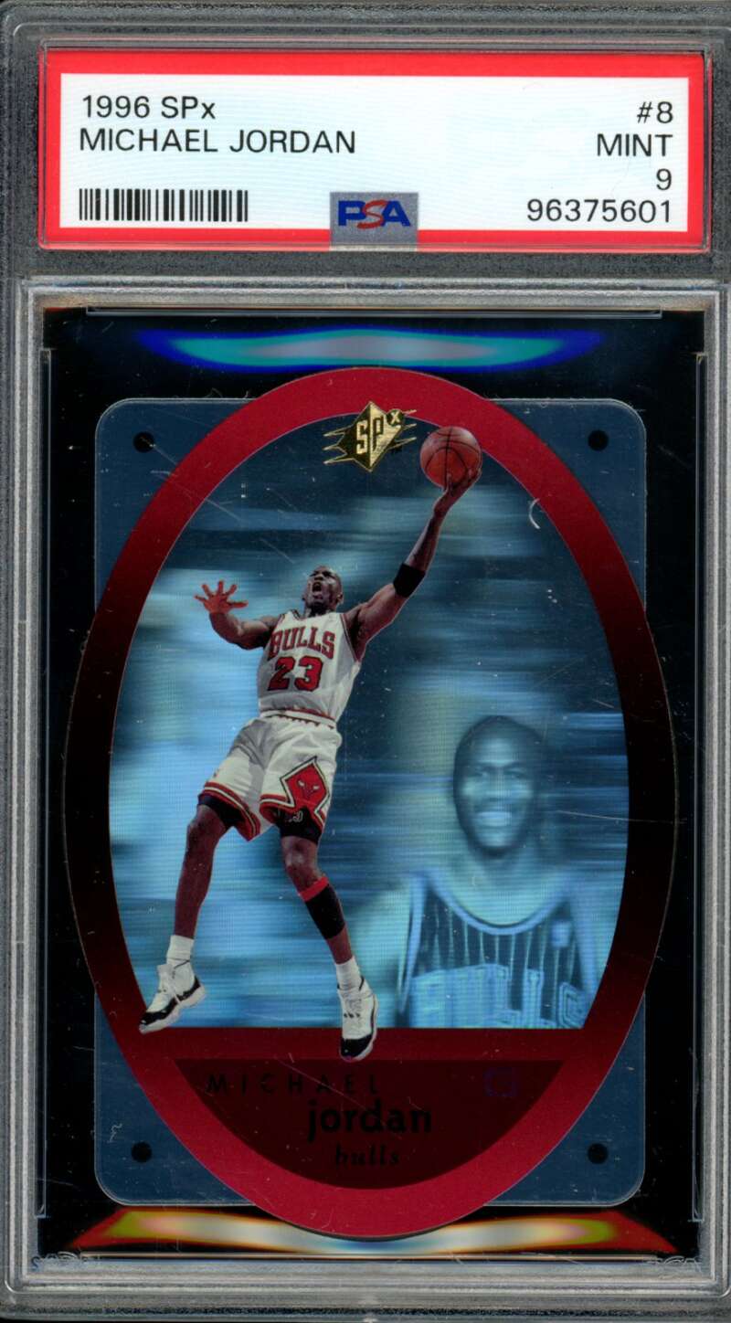 Michael Jordan Card 1996-97 SPx #8 PSA 9 Image 1