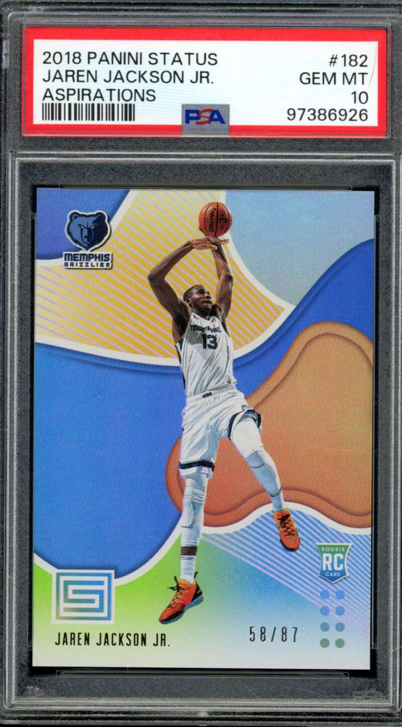 Jaren Jackson Jr. Rookie 2018-19 Panini Status Aspirations (pop 5) #182 PSA 10 Image 1