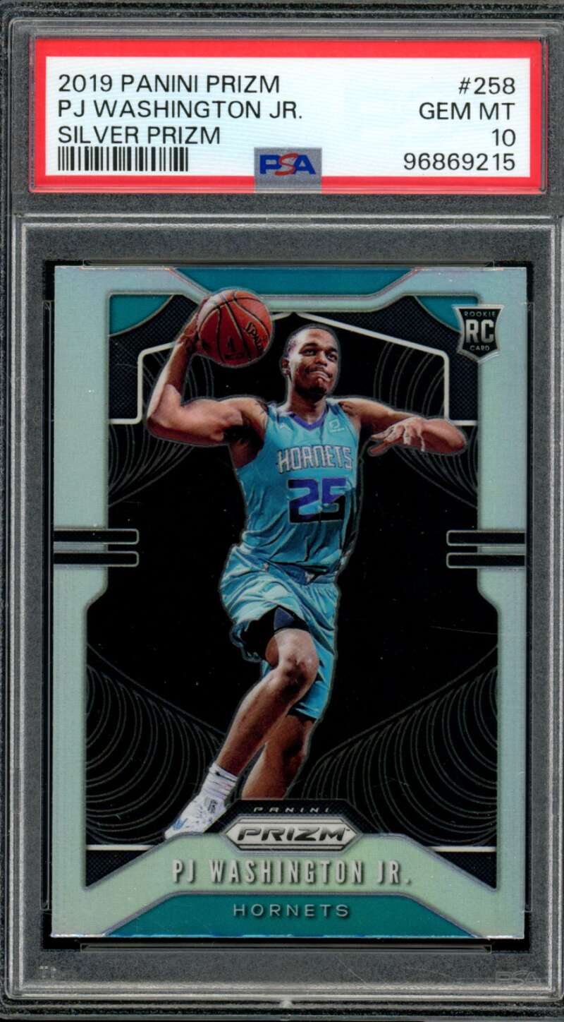 PJ Washington Jr. Rookie Card 2019-20 Panini Prizm Silver Prizm #258 PSA 10 Image 1