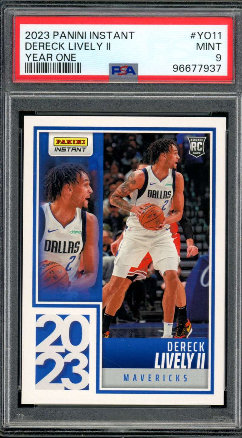 Dereck Lively II Rookie Card 2023-24 Panini Instant Year One (pop 1) #YO11 PSA 9 Image 1