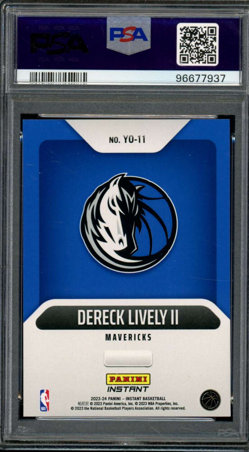 Dereck Lively II Rookie Card 2023-24 Panini Instant Year One (pop 1) #YO11 PSA 9 Image 2