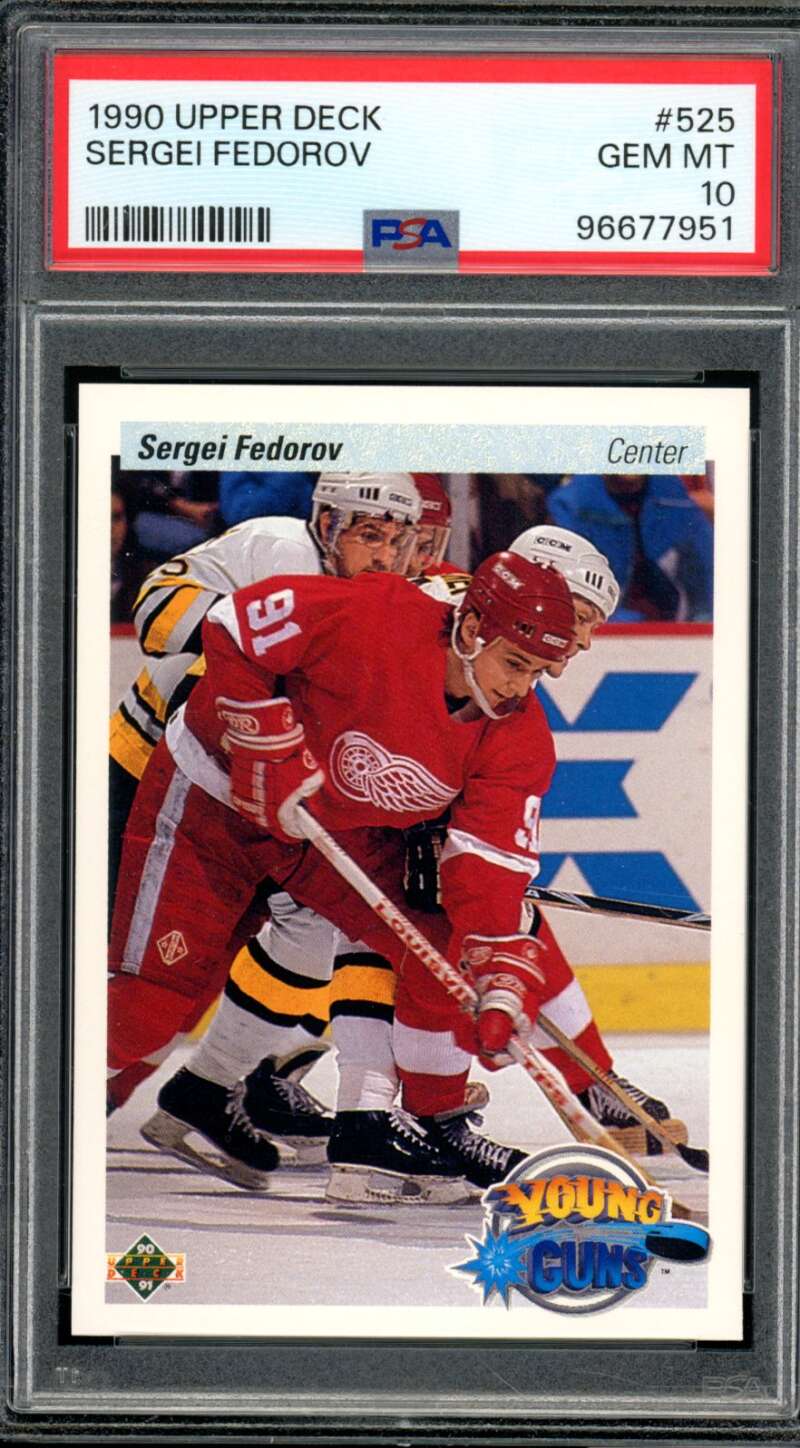 Sergei Fedorov Rookie Card 1990-91 Upper Deck #525 PSA 10 Image 1