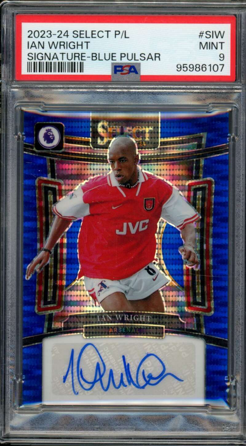 Ian Wright Card 2023-24 Select P/L Signature Blue Pulsar (pop 1) #Siw PSA 9 Image 1