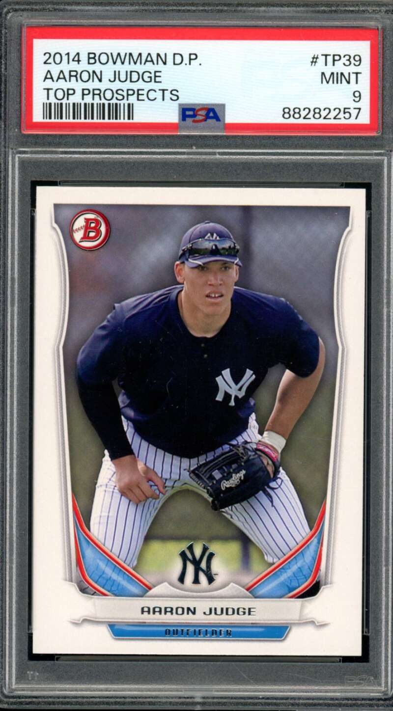 Aaron Judge Rookie Card 2014 Bowman Draft Picks #TP39 PSA 9 Image 1