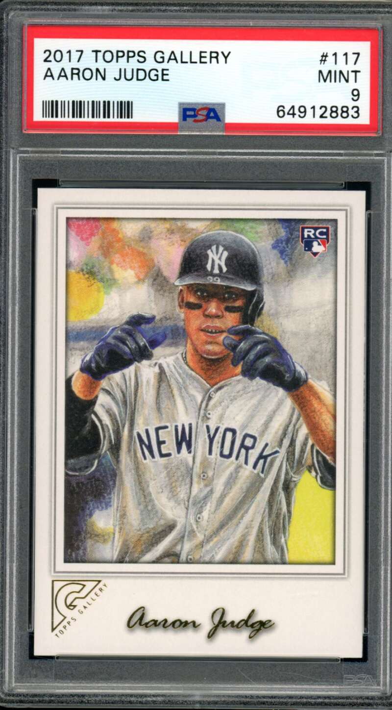 Aaron Judge Rookie Card 2017 Topps Gallery #117 PSA 9 Image 1