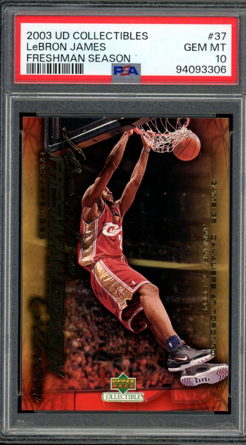 LeBron James Rookie Card 2003 UD Collectibles Freshman Season #37 PSA 10 Image 1