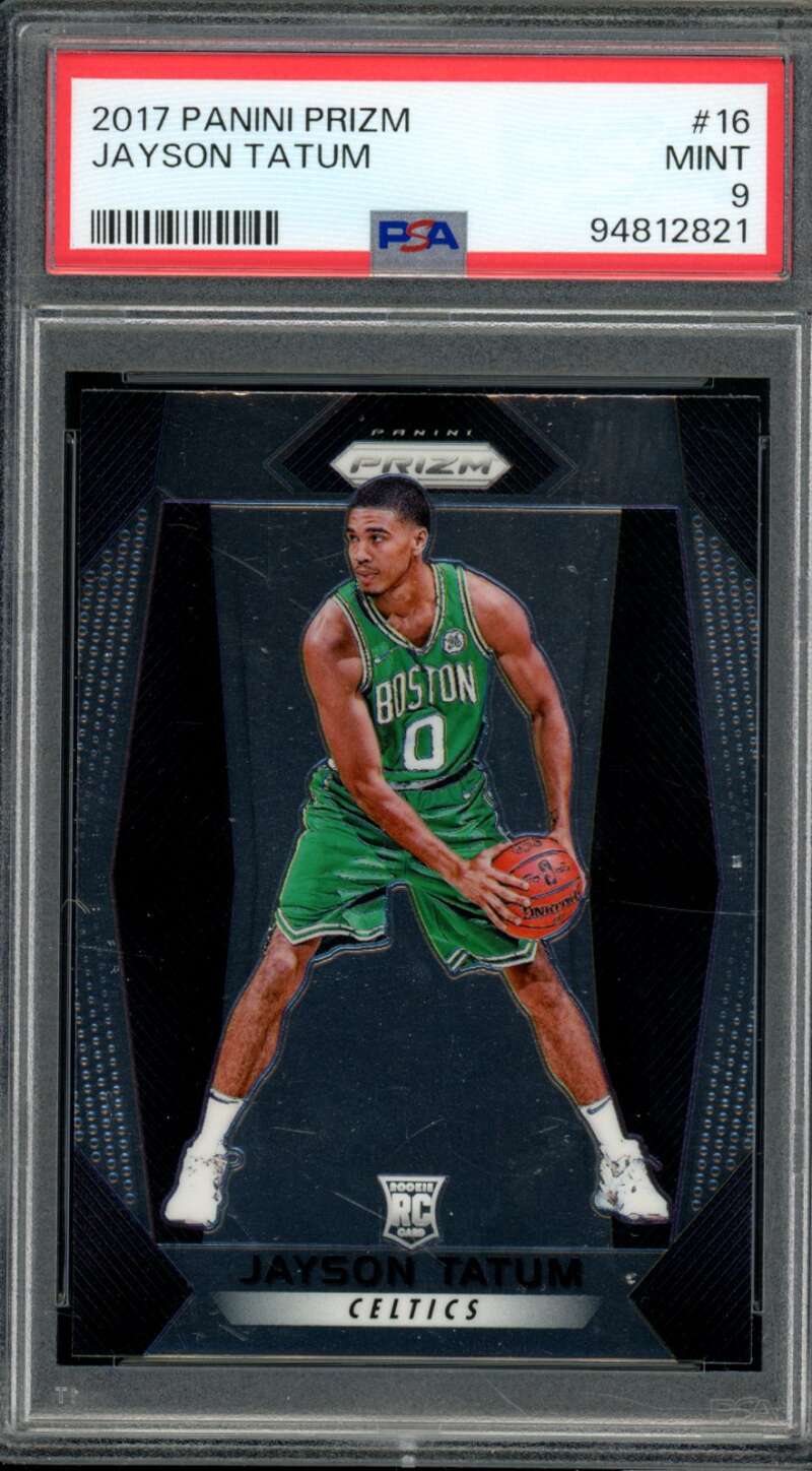 Jayson Tatum Rookie Card 2017-18 Panini Prizm #16 PSA 9 Image 1