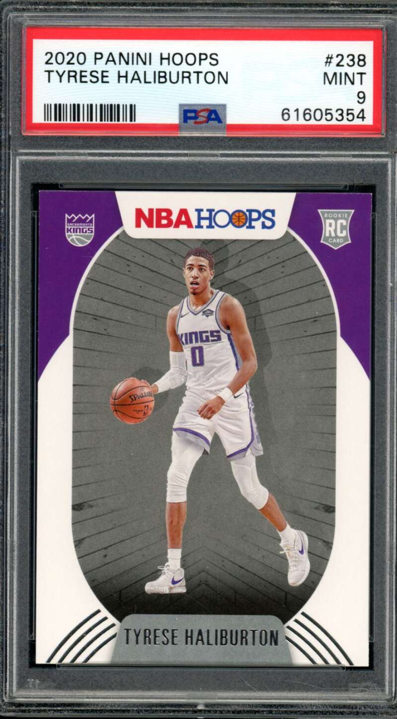 Tyrese Haliburton Rookie Card 2020-21 Panini Hoops #238 PSA 9 Image 1