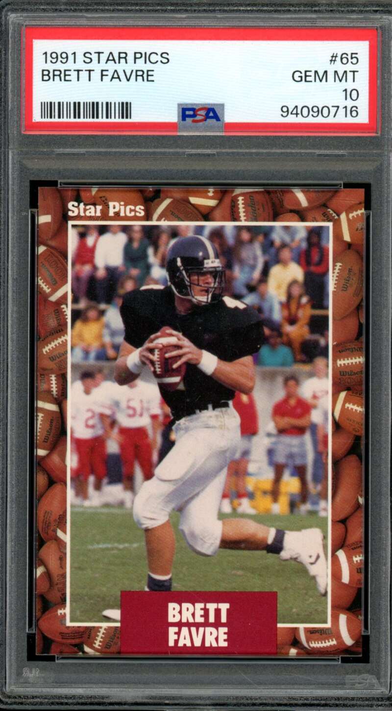 Brett Favre Rookie Card 1991 Star Pics #65 PSA 10 Image 1