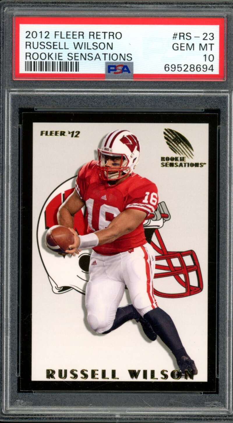 Russell Wilson Rookie Card 2012 Fleer Retro #RS-23 PSA 10 Image 1