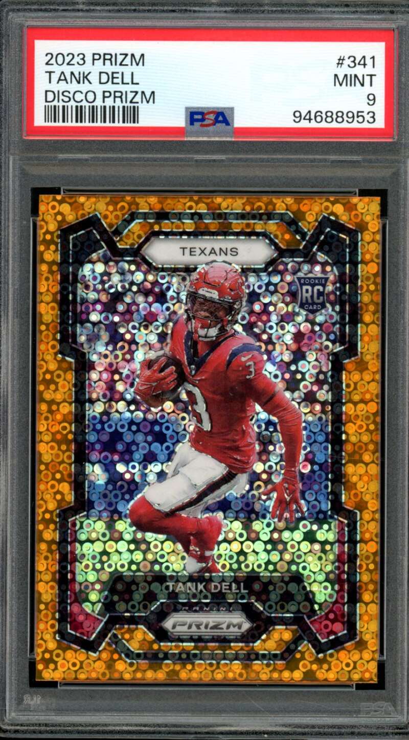 Tank Dell Rookie Card 2023 Prizm Disco Prizm #341 PSA 9 Image 1