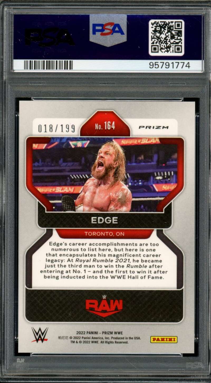 Edge Card 2022 Prizm Blue Prizm #164 PSA 10 Image 2