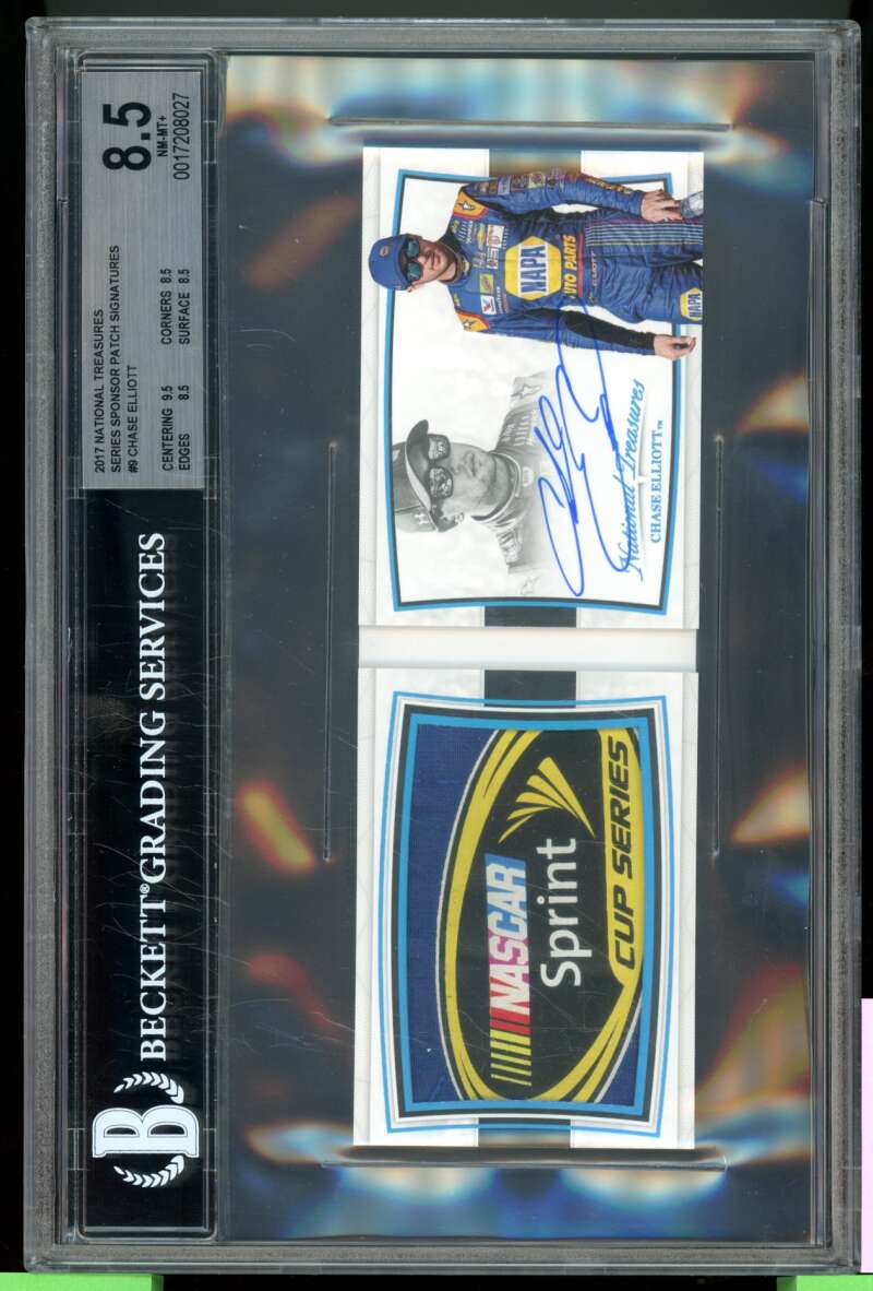 Chase Elliott 2017 National Treasures Series Sponsor Patch Sig (1 of 1) BGS 8.5 Image 1