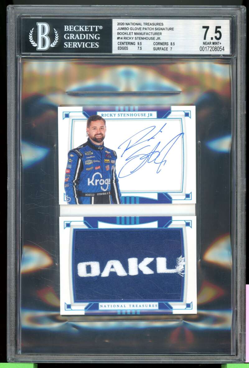 Ricky Stenhouse 2020 NT Jumbo Glove Patch Signature Booklet (1 of 1)#14 BGS 7.5 Image 1