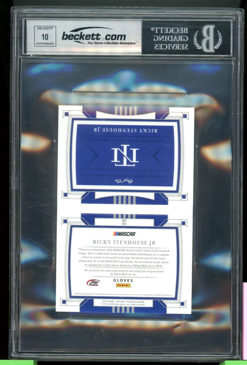 Ricky Stenhouse 2020 NT Jumbo Glove Patch Signature Booklet (1 of 1)#14 BGS 7.5 Image 2