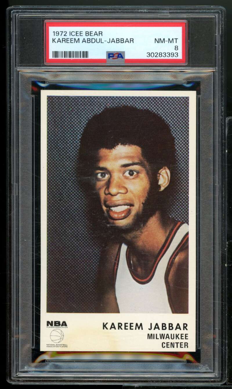 Kareem Abdul-Jabbar Card 1972 Icee Bear #nno PSA 8 Image 1