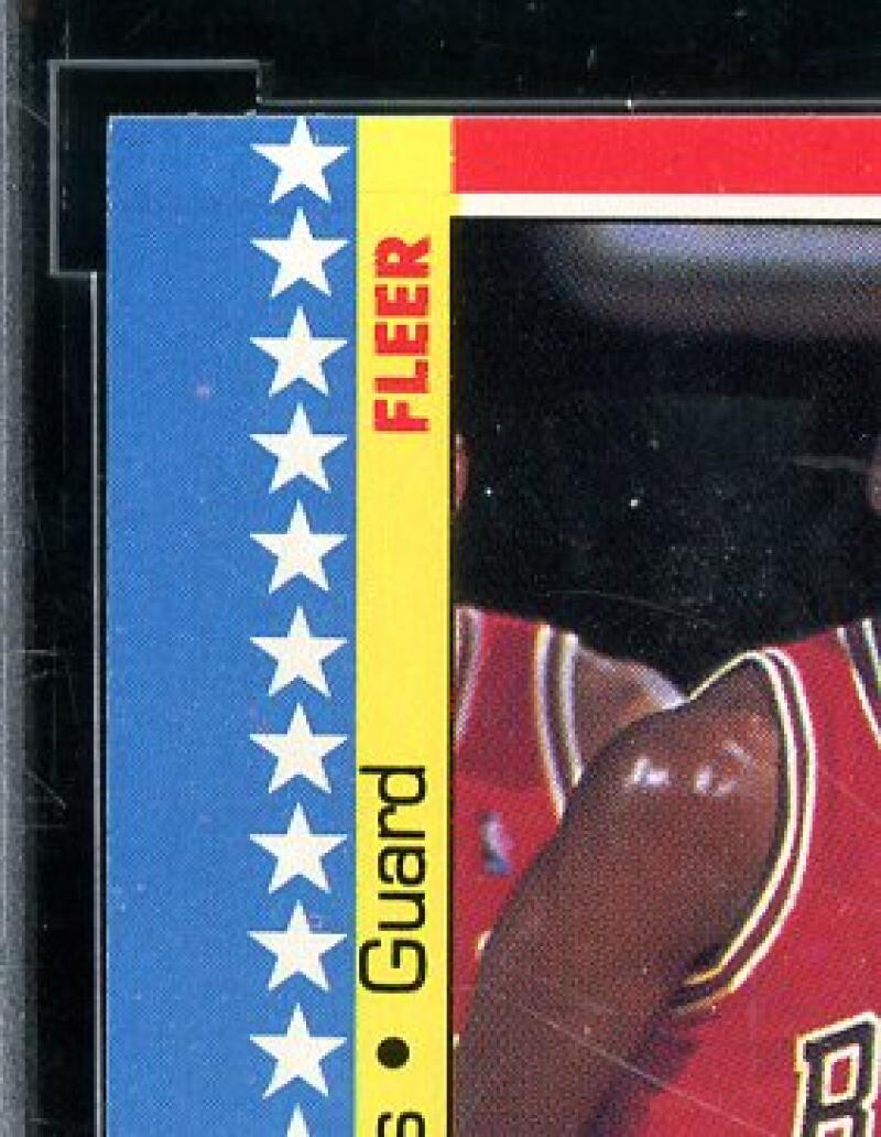 1987-88 Fleer Stickers #2 Michael Jordan Card BGS BCCG 9 Near Mint+ Image 3