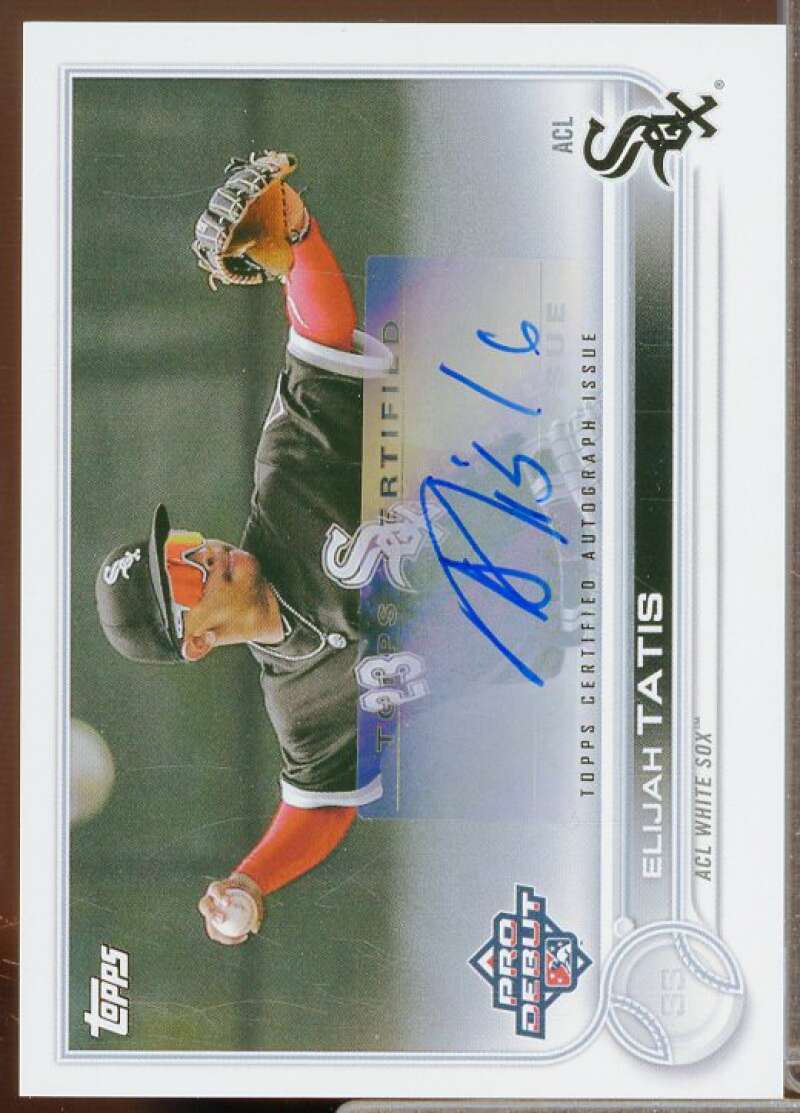 Elijah Tatis Rookie Card 2022 Topps Pro Debut Autographs #PD124  Image 1