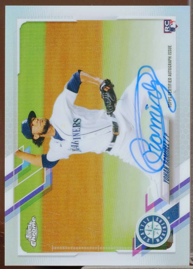 Yohan Ramirez Rookie Card 2021 Topps Chrome Rookie Autographs Refractors #RAYR  Image 1