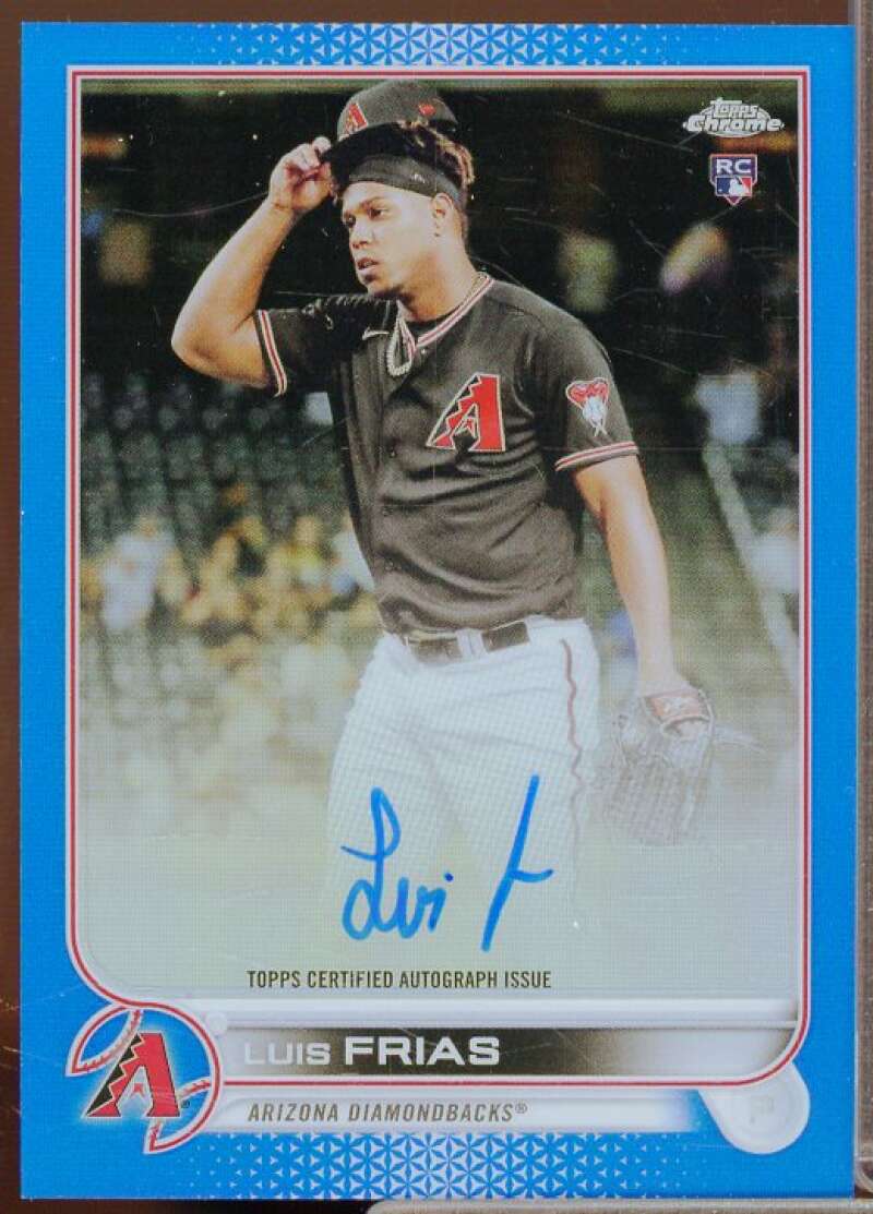 Luis Frias Rookie 2022 Topps Chrome Rookie Autographs Blue Refractors #RALF  Image 1