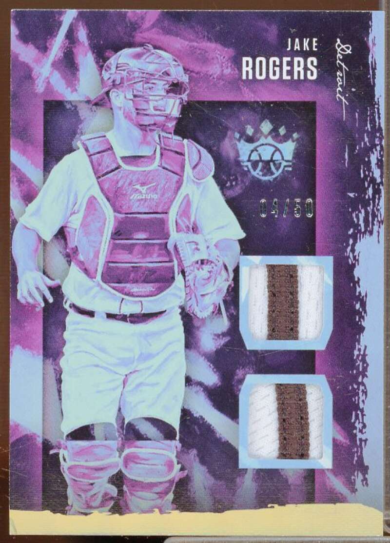 Jake Rogers/50 Rookie Card 2020 Diamond Kings DK Materials Holo Gold #27  Image 1