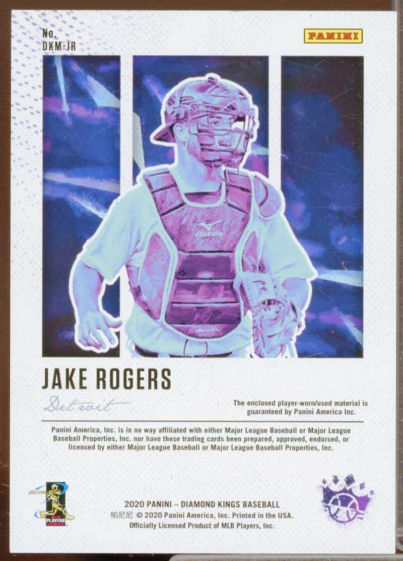 Jake Rogers/50 Rookie Card 2020 Diamond Kings DK Materials Holo Gold #27  Image 2