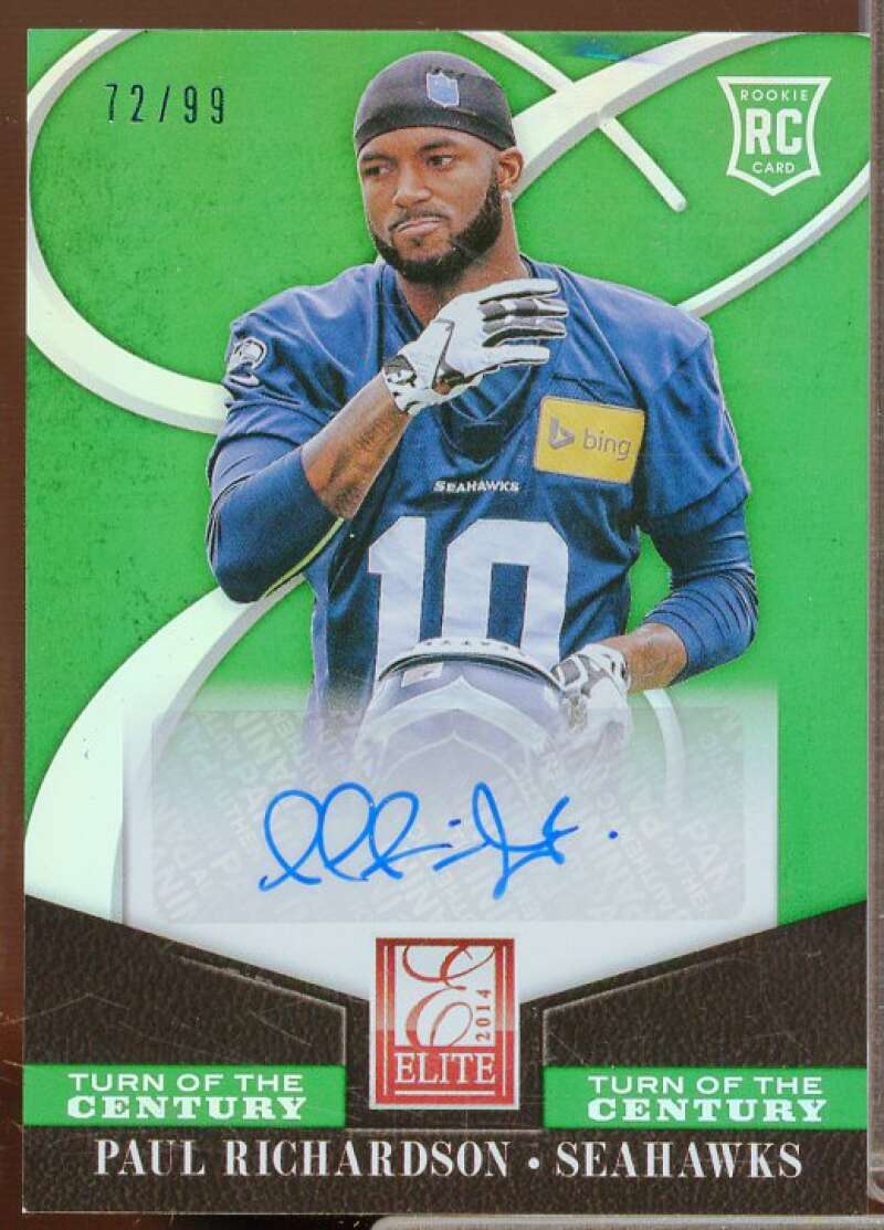 Paul Richardson Rookie Card 2014 Elite Turn of the Century Autographs #176  Image 1