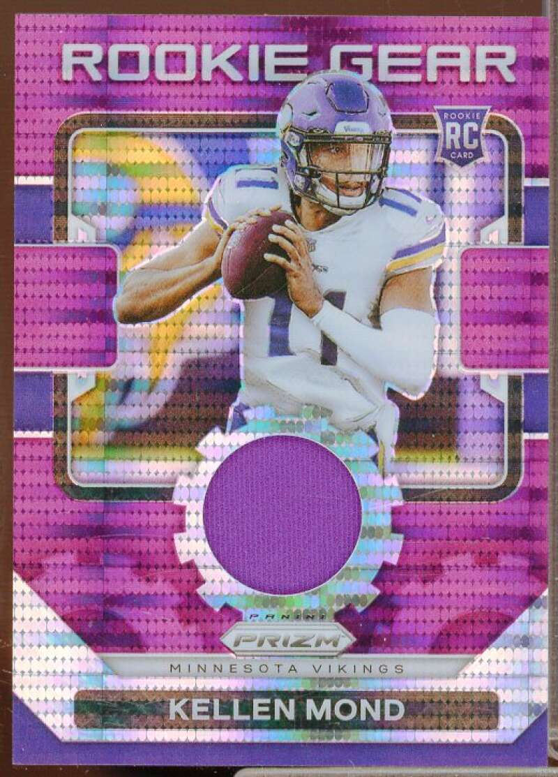 Kellen Mond Rookie Card 2021 Panini Prizm Rookie Gear Purple Pulsar #21  Image 1