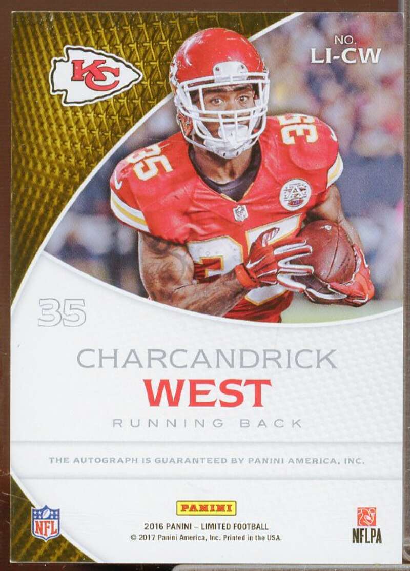 Charcandrick West/25 Card 2016 Limited Ink Gold Spotlight #7  Image 2