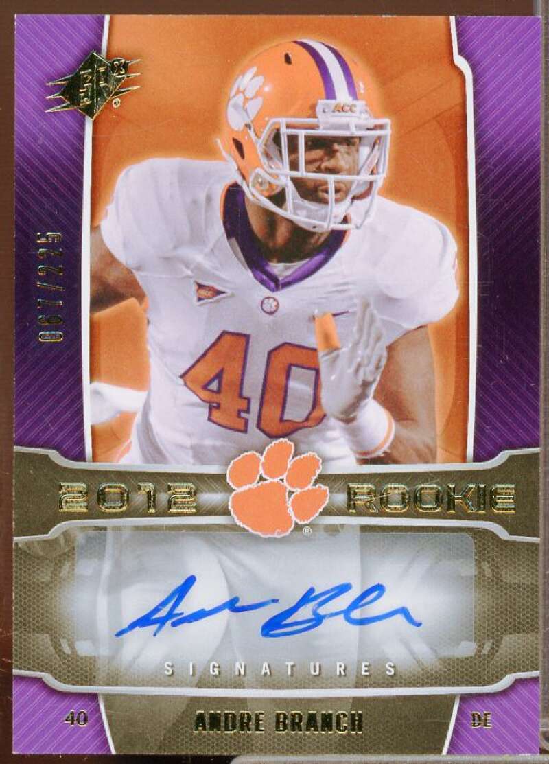 Andre Branch AU Rookie Card 2012 SPx #122  Image 1